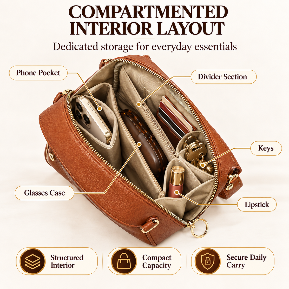 Anti-Theft Messenger Bag