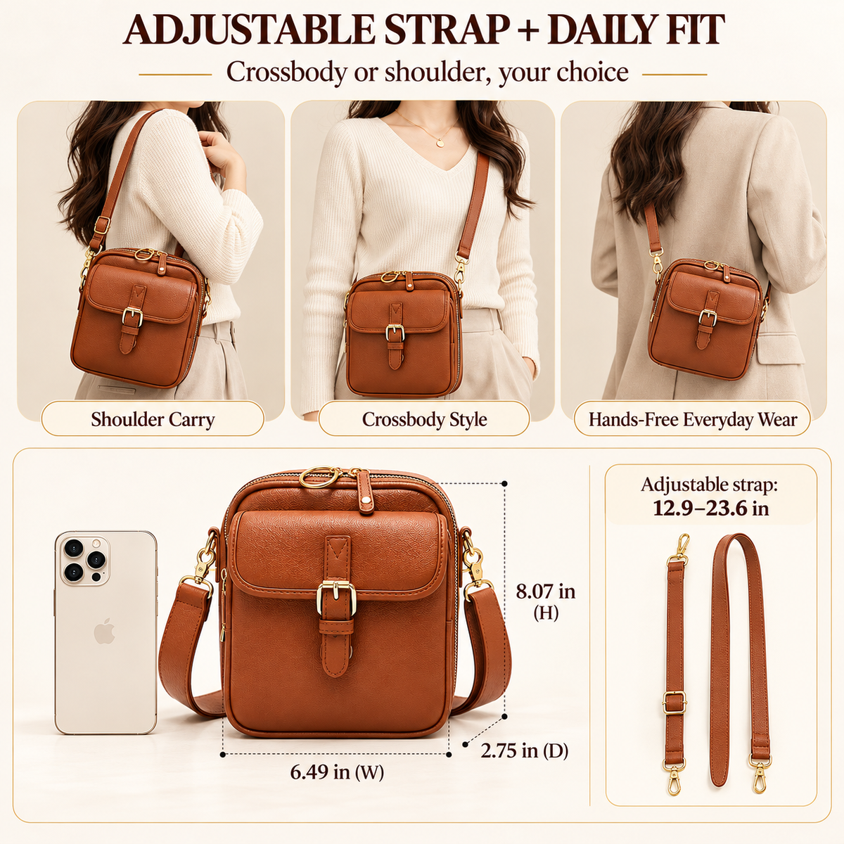 Anti-Theft Messenger Bag