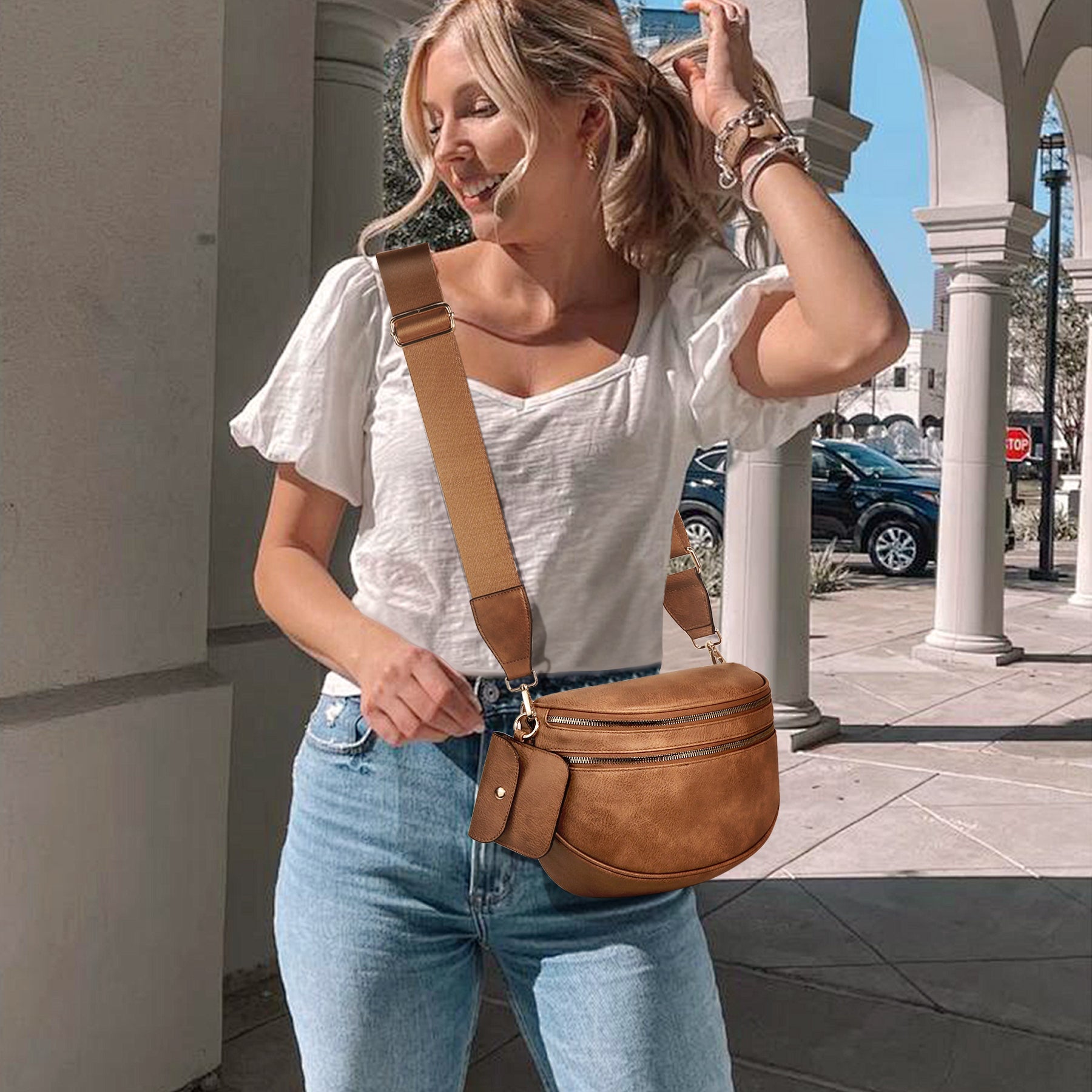 Louari Crossbody Bum Bag - Vegan Leather