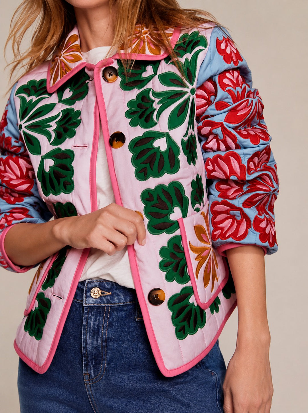 Heritage Bloom Cotton Puffer Jacket